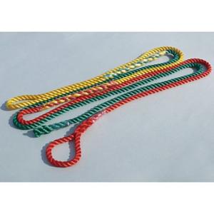 つくし工房 安全標識 3256 3色介錯ロープ(ロープのみ) φ12×5m ポリエステル