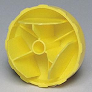 つくし工房 安全標識 5012-Y PSキャップ 単管パイプ専用 黄 φ48.6パイプ用