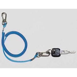 つくし工房 安全標識 5461-B キー抜き忘れ防止用品 両端金具付 ウレタンカールコードφ2