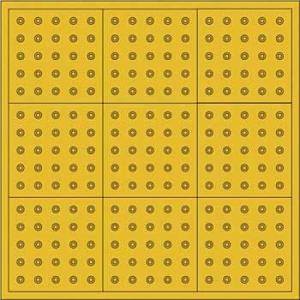 つくし工房 安全標識 5586-A 警告マット(屋内用) 1000×1000mm 合成ゴム[送料別途...