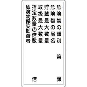 つくし工房 安全標識 FD-10 『危険物の種別 第＿類』 消防標識(タテ型) 600×300mm カラー鋼板｜firstnet