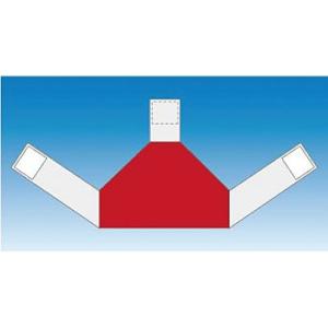 つくし工房 安全標識 TY-202FM 『無地』 資格者表示ゼッケン レッド/背面用