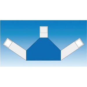 つくし工房 安全標識 TY-202HM 『無地』 資格者表示ゼッケン ブルー/背面用