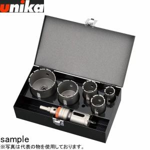 ユニカ(unika)　超硬ホールソー　トリプルコンボ　TOOLBOXセット　TB-45ST[ツバ無し]　ストレートシャンク　電気工事用　21・27・33・42・53mm｜firstnet