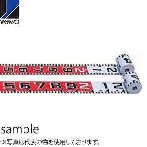 ヤマヨ測定器　リボンロッド両サイド120E1　R12A50 50m　遠距離用現場記録写真用巻尺