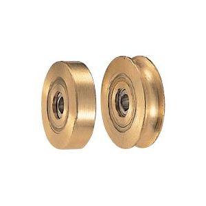 ヨコヅナ 440Cベアリング入 真鍮車 車のみ 75mm 平 1155 1個