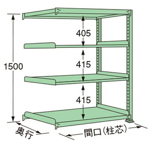 扶桑金属工業 中量ラック MS1515S04R 単連:連結タイプ 棚：4段(天板含む) [法人限定]...