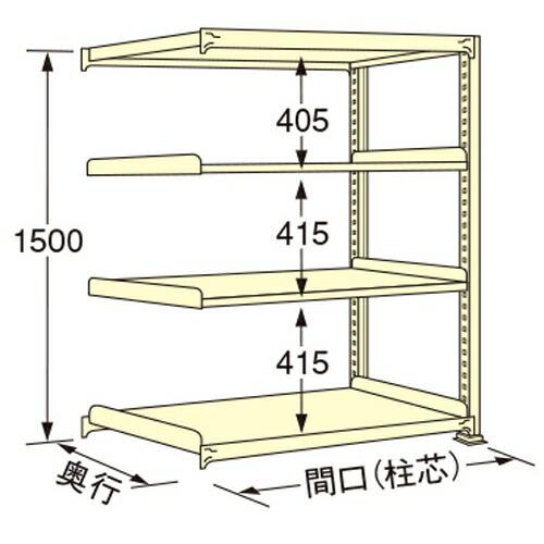 扶桑金属工業 中量ラック WS1512S04R 単連:連結タイプ 棚：4段(天板含む) [法人限定]...