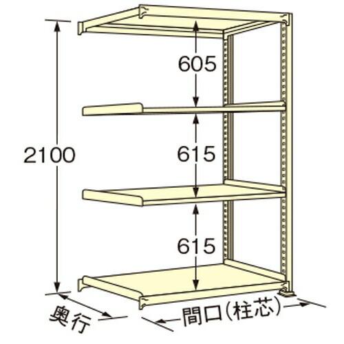 扶桑金属工業 中量ラック WS2109S04R 単連:連結タイプ 棚：4段(天板含む) [法人限定]...