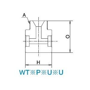 大阪ジャッキ製作所 チーズ（溶接継手） WT04P04U04U