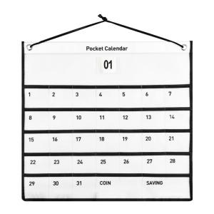 ウォールポケット お薬カレンダー カレンダーポケット 1ヶ月 月間カレンダーポケット お薬用ポケット 壁掛けポケット 壁掛け収納 省スペース