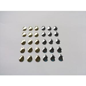ルアーのブレード　30枚セット　金・銀　1.5cm×1.