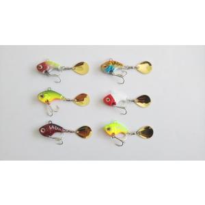 13g　小型ボディ　スピンテールジグ　6色セット　ジグスピナー　ブラックバス　シーバス　港湾　湖　オールマイティー　メタルジグ