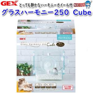 (小動物 用品)GEX　グラスハーモニー250　Cube　ハウス/隠れ家/寝床/ハムスター/うさぎ/リス/モルモット/通販/販売/小動物｜fish-y