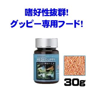 (アクアリウム 用品)ニチドウ　メディグッピー　30g　餌/えさ/エサ/観賞魚/餌やり｜fish-y