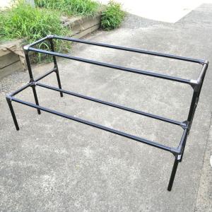 メダカ飼育黒ラック 1段8個置き めだか飼育棚 容器棚 めだか容器産卵