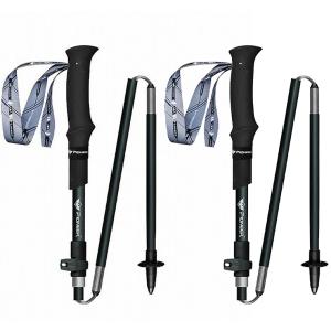 トレッキングポール 折りたたみ式 2本セット カーボン アルミ製 超軽量 230g キャリーバック付き 折り畳み時33cm