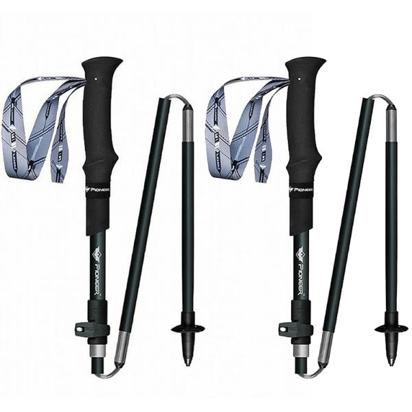 トレッキングポール 折りたたみ式 2本セット カーボン アルミ製 超軽量 230g キャリーバック付...