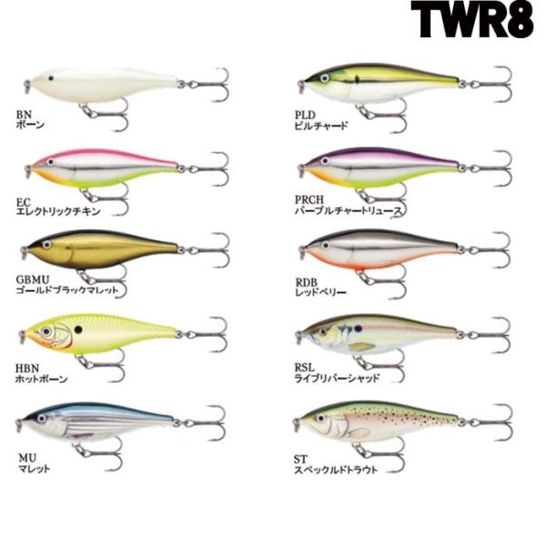 ラパラ（RAPALA）　トゥイッチンラップ8cm　12g　TWR8【メール便可】