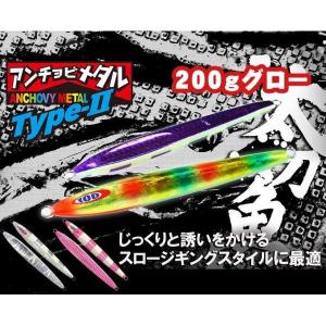 ジャッカル　アンチョビメタル　タイプ2　200g　グロー【メール便可】｜fishing-inomata