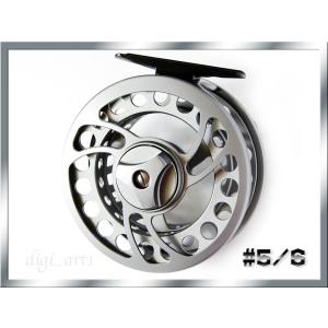 イオ】フライリール #2/3 ブルー&シルバー アルミマシンカット