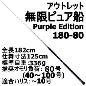 【アウトレット】無限ピュア船 180-80号 Purple Edition ブラック (out-in-089454)｜fishing-orange