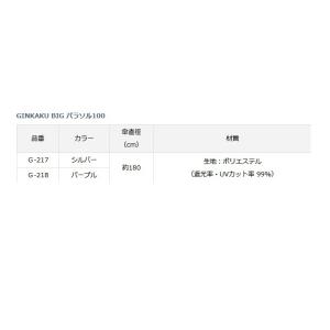 GINKAKU BIGパラソル100ダークグレ...の詳細画像2