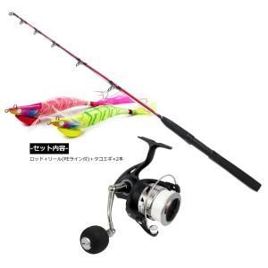 タコエギングセット ソルフィエスタ ロッド 鮹魂 110タイプ＋リールPE1