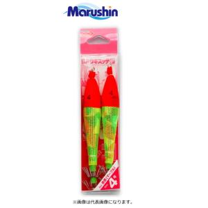 マルシン漁具 徳用ウキスッテ5本入 ミドオレ 4号 / イカメタル用スッテ