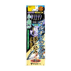 がまかつ マルチフラッシュ落し込みサビキ 小鈎SP カラ鈎5本 針6号 ハリス10号 幹糸12号 / 仕掛け メール便可 (+7)