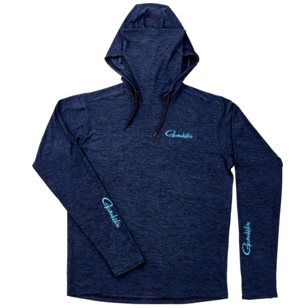 がまかつ サンシェードフーディTシャツ GM-3747 ブラック×ネイビー(バンダナ柄) Lサイズ ...