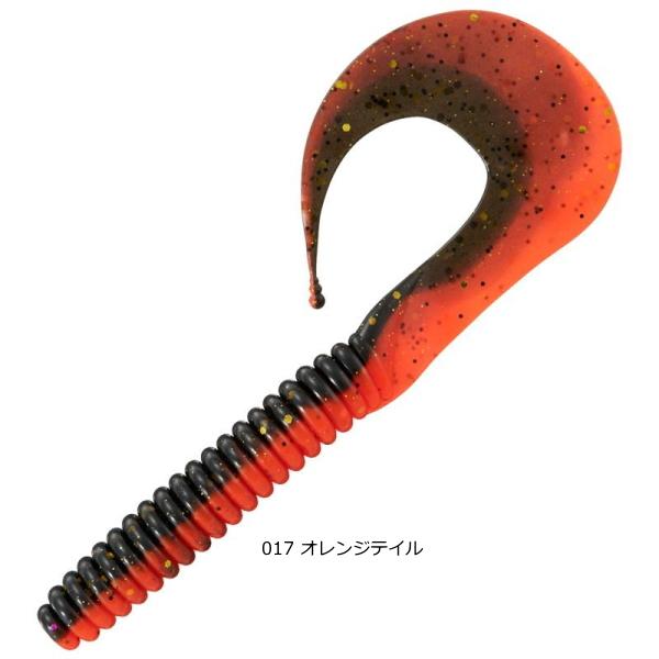 メジャークラフト ロックライバー ドラゴンスクリュー 3.2インチ #017 オレンジテイル｜ワーム...