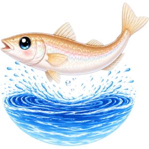釣りステッカー キス Sサイズ 約3.5cm TS-210｜カワイイ！お魚シリーズ｜耐水・耐久ラミネ...