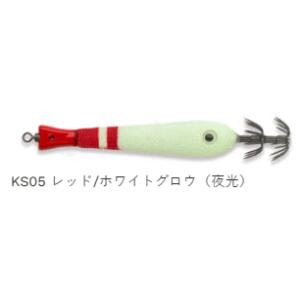 マルキュー フィッシュリーグ カシラスッテ 25号 94g #KS05 レッド/ホワイトグロウ（夜光...