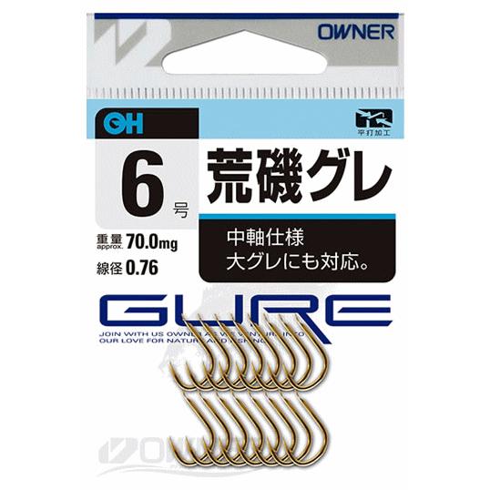 オーナー OH 荒磯グレ 金 7号 / グレ針 釣りバリ 釣具 メール便可