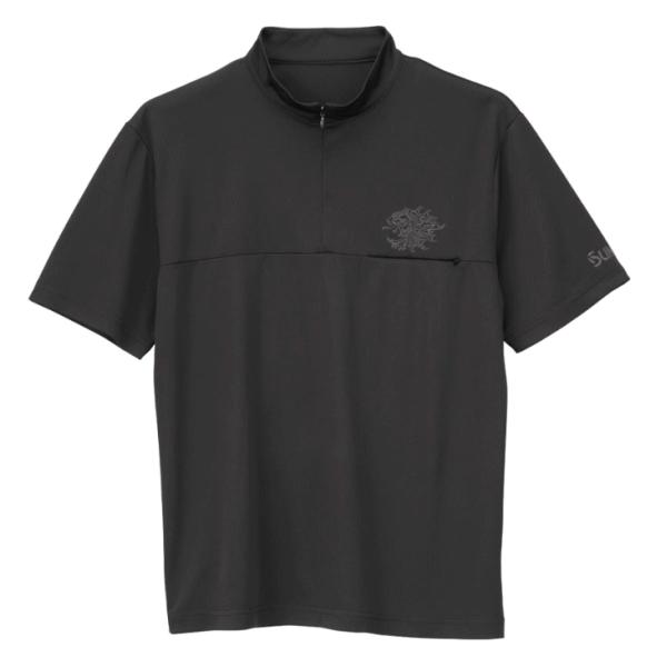 サンライン 獅子ジップシャツ (半袖) SUW-04216CW ブラック LLサイズ / ウェア /...
