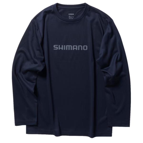 シマノ ドライロゴTシャツ ロングスリーブ SH-022W ピュアネイビー Mサイズ (SP) / ...