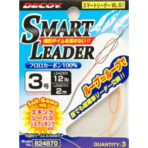 カツイチ デコイ スマートリーダー 2m 2号 8lb / ショックリーダー ライン 釣具 メール便...