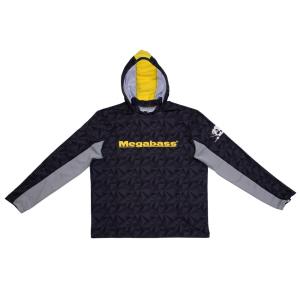 メガバス megabass ゲームフーディ GAME HOODIE ブラック (フィッシングパーカー)｜fishing-you