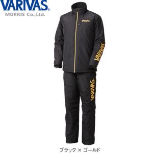 バリバス ウォームスーツ VAAW-22 ブラック×ゴールド M〜LL (防寒着 上下セット)