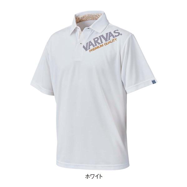バリバス ドライポロシャツ ホワイト VAT-48 (フィッシングシャツ・Tシャツ) VARIVAS