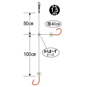 がまかつ オニカサゴ仕掛 2本鈎仕様 18-6...の詳細画像1