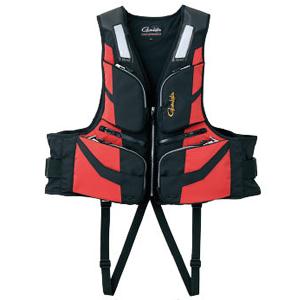 がまかつ フローティングベスト ブラック/レッド GM-2187