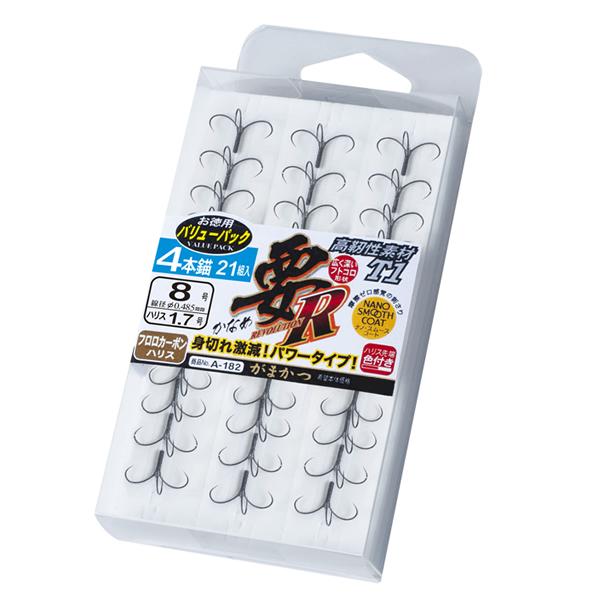 がまかつ バリューパック T1要R4本錨 A-182 (鮎針 イカリ仕掛け 狐型) ゆうパケット可