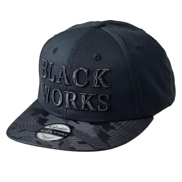 がまかつフラットブリムキャップ(BW) ブラック×ブラック GM9895 (フィッシングキャップ 帽...