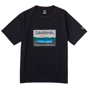 ダイワ フィッシングネットTシャツ レイクサイド ブラック DE-6324 (フィッシングシャツ パーカー 長袖シャツ)｜fishing-you