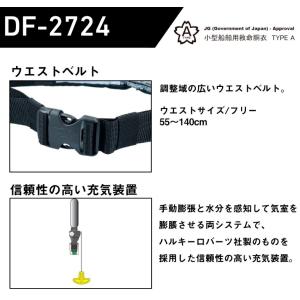 ダイワ インフレータブルライフジャケット ウエ...の詳細画像1