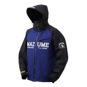 マズメ mazume ウインドカットジャケット ダブルトーン ブラック×ネイビー MZFW-728 (防寒着 防寒ジャケット)｜fishing-you