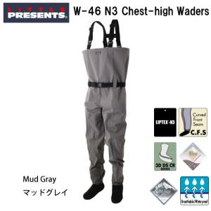 ○リトルプレゼンツ W-46 N3 チェストハイウエーダー マッドグレイ 