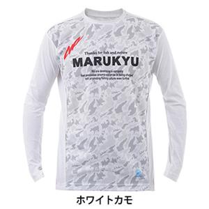 マルキュー 氷瀑ロングTシャツMQ-01 ホワイトカモ (フィッシングシャツ・Tシャツ)｜fishing-you